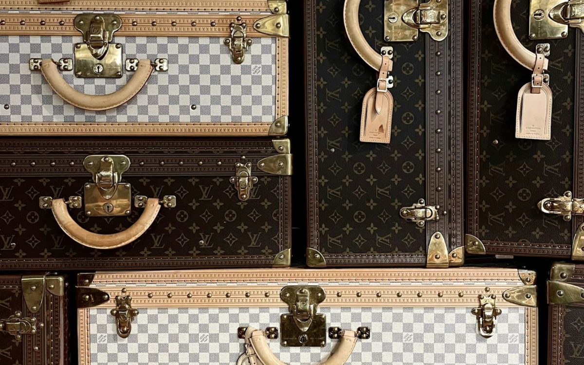 Louis Vuitton suitcasses